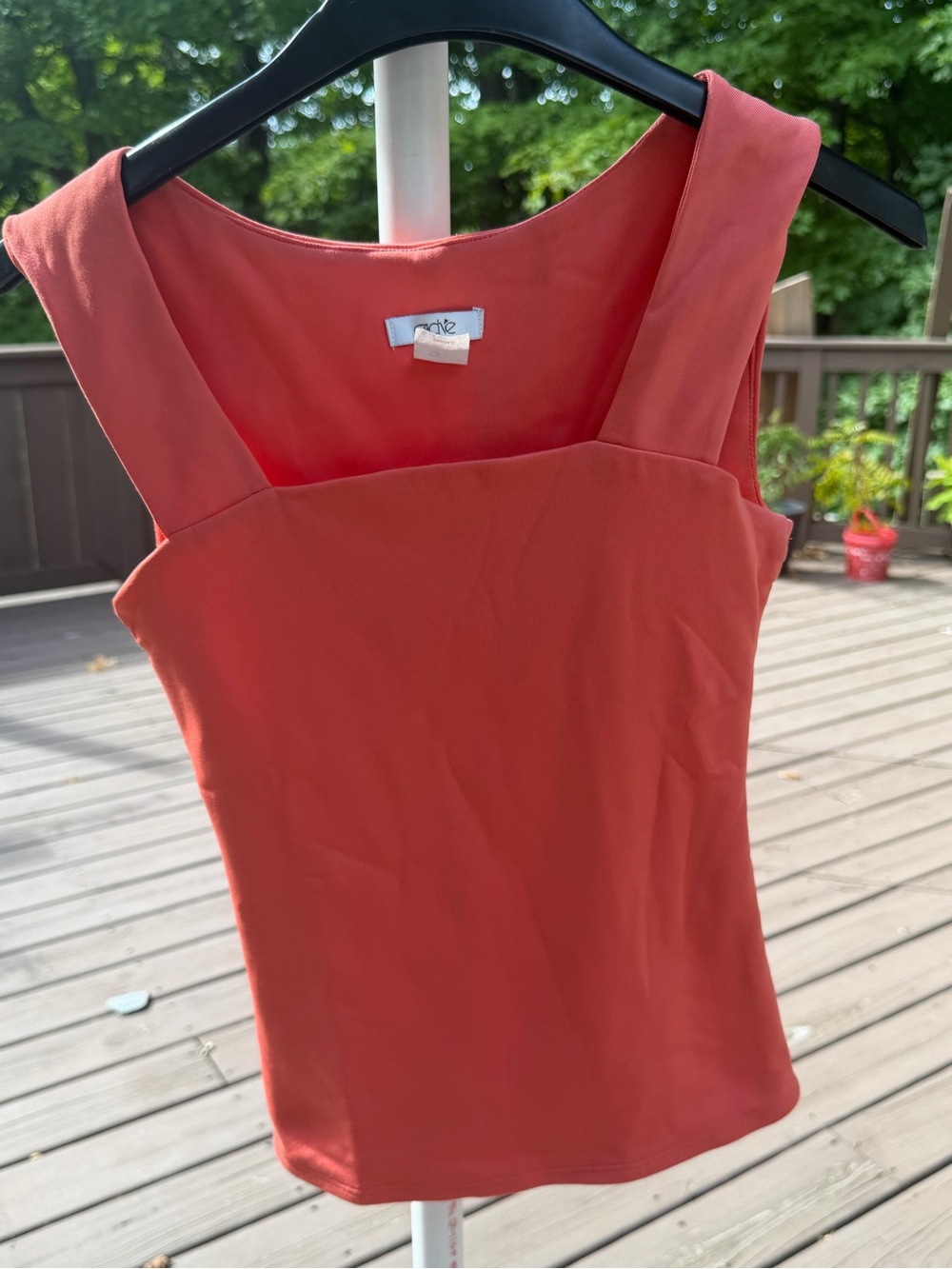 Women’s Square Neck Coral Tank Top small